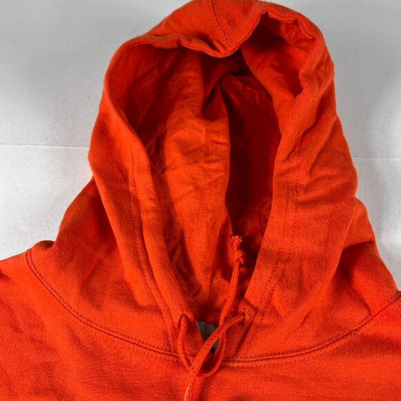 Y2K Illinois Fighting Illini Sweatshirt Adult Extra Extra Large Orange Hoodie - Picture 6 of 13